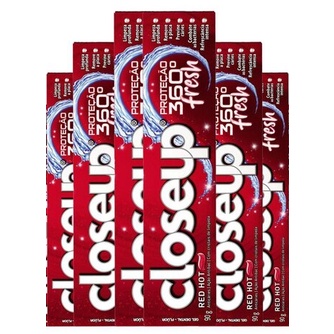 KIT 6 Creme Dental CloseUp Red 90g. | Shopee Brasil