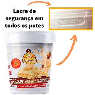 Pasta de Amendoim La Ganexa Chocolate Branco Crocante Zero Glúten e Zero  Açúcar