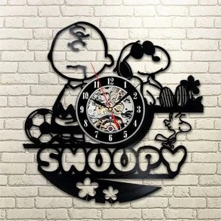 Snoopy 01 - Relógio Disco De Vinil Decoração