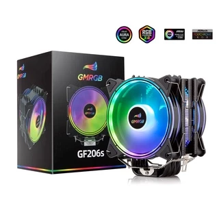 Gmrgb 6 tubos de calor cpu cooler 4 pinos pwm rgb pc silencioso intel lga 1700 775 1200 1150 1151 1155 2011 2011-3 x79 x99 am2 am3 am4 am2 fm1 fm2 cpu ventilador superior argb Led Aura Sync