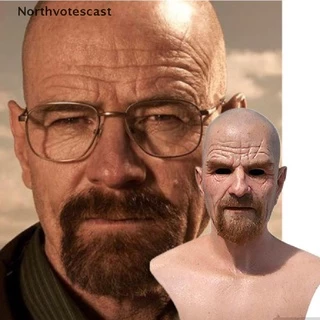 Quebrando O Professor Mau Sr . Máscara De Látex Realista Branca Cosplay Adereços