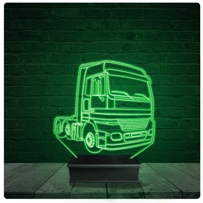 Luminária Abajur Acrílico Led - Caminhão Truck Scania