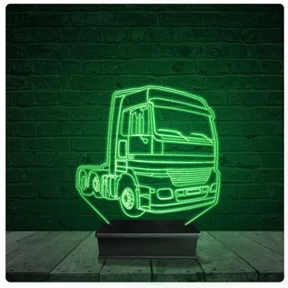 Luminária Abajur Acrílico Led - Caminhão Truck Scania