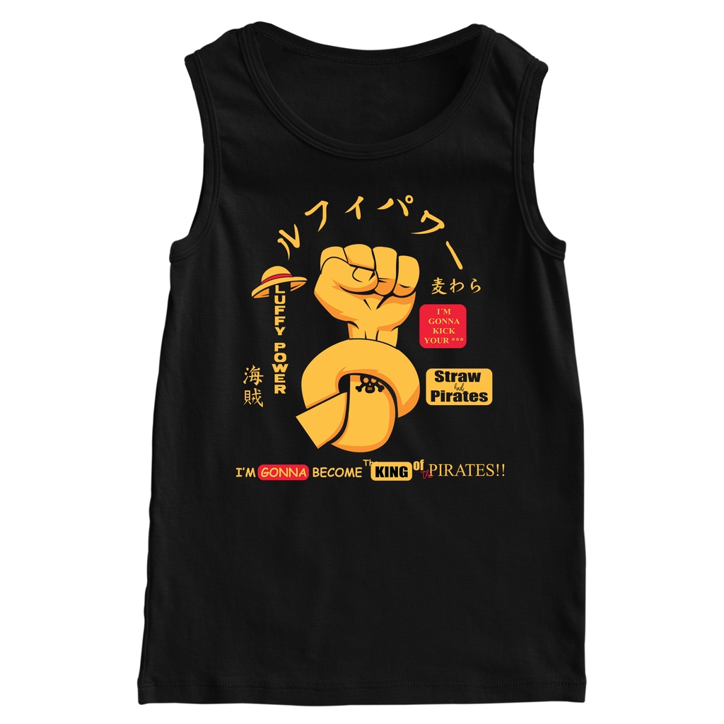 Camiseta Regata Unissex Algodão Anime One Piece The King Of The Pirates!!