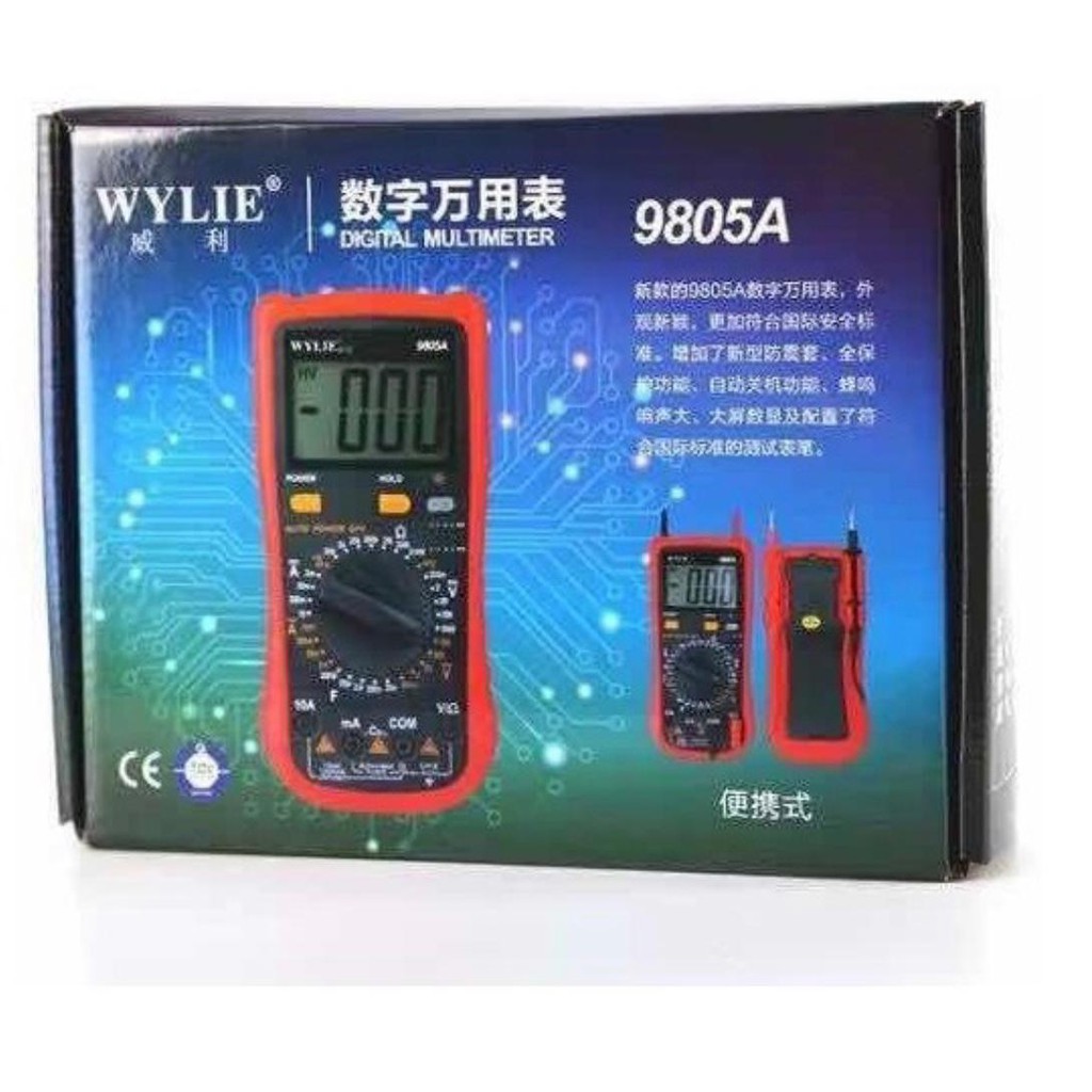 Multimetro Digital Profissional Com Bip Hold Wylie 9805a | Shopee Brasil