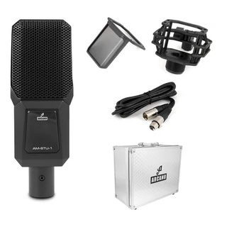 Microfone condensador Arcano AM-STU-1 c/ maleta suportes e cabo
