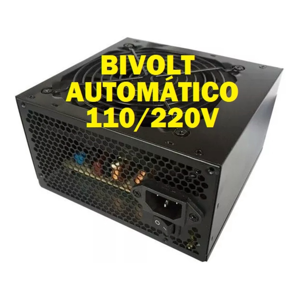 Fonte atx pc 350w Real PFC Ativo BIVOLT AUTOMÁTICO 110v 200v computador Silenciosa Bluecase BLU350PFC qualidade pronta entrega