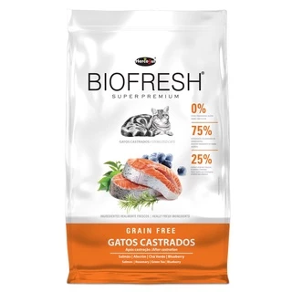 Ração Biofresh Super Premium Gatos Castrados 7,5KG