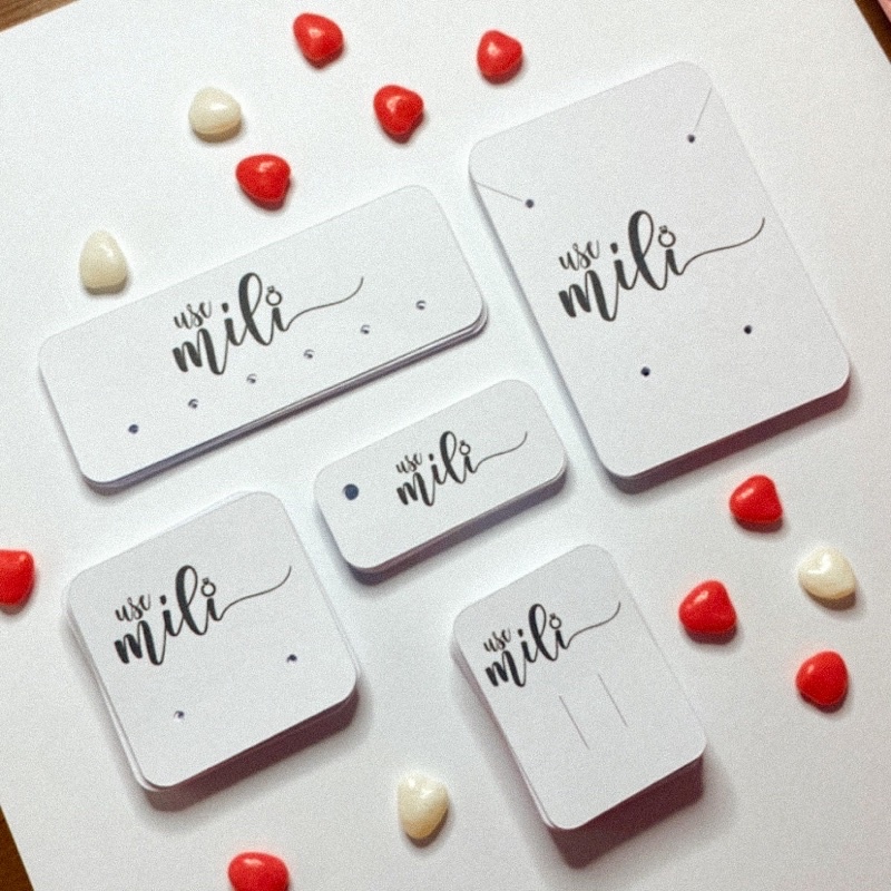 Cartela/tags para acessórios personalizado /30 unidades