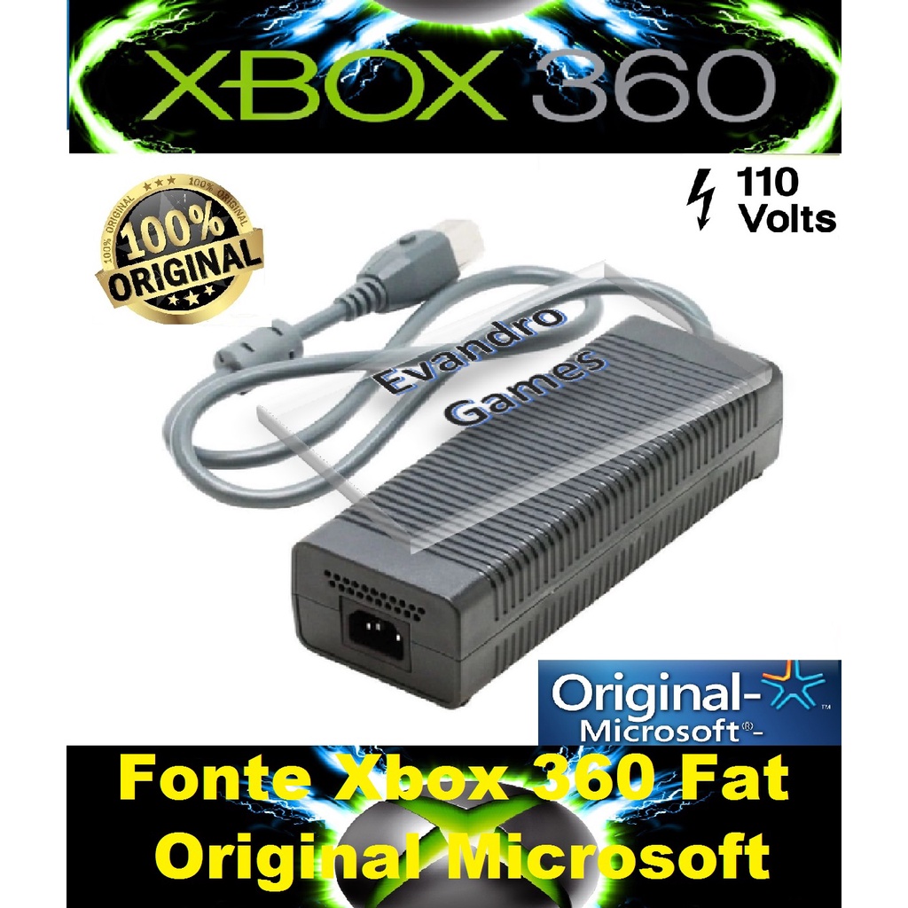 Fonte Xbox 360 Fat - Original Microsoft 110v