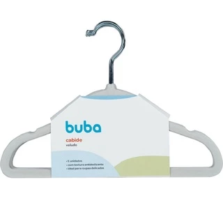 Cabide de Veludo Bege para Roupas Infantis 10641 - Buba