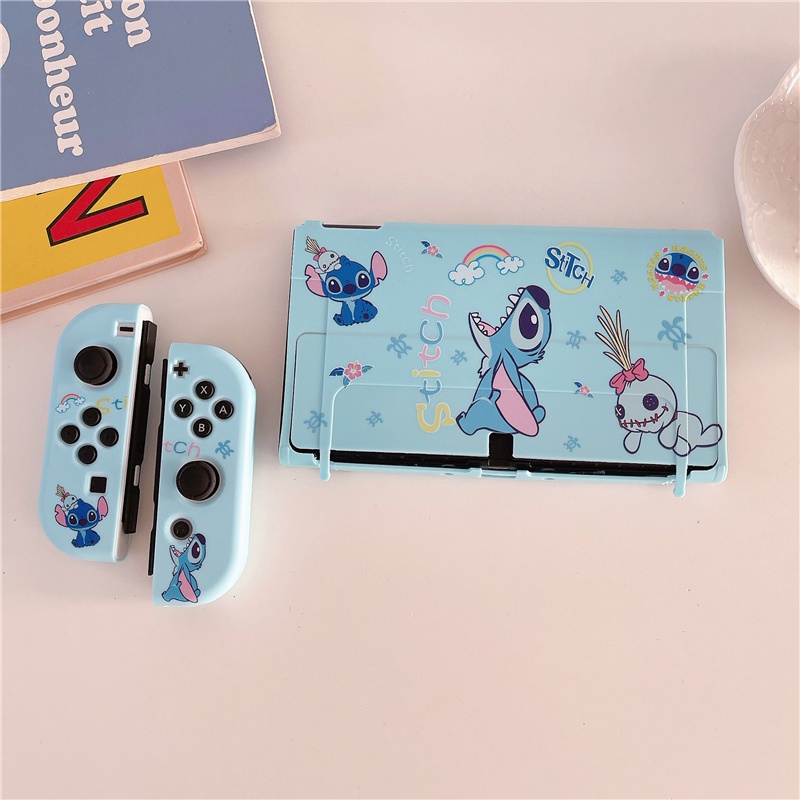 Nintendo Switch - stitch  Nintendo Switch Caso OLED Moda De Rua Animação Tema Rainbow Stitch