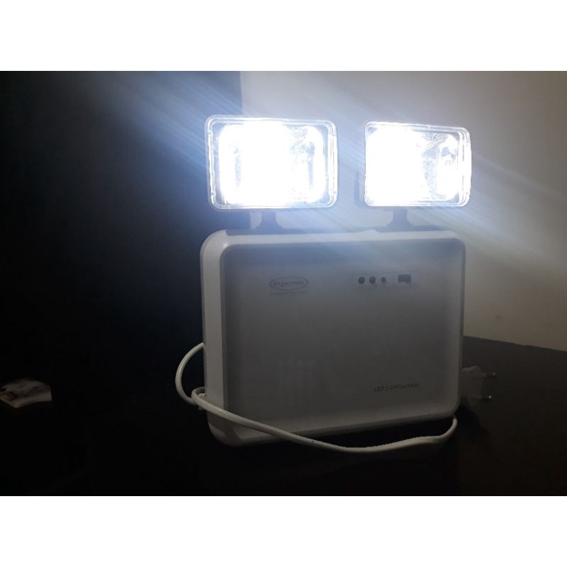 Luminária de emergência 2 holofotes LED 1200 Lumens Shopee Brasil