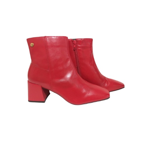 Botas de couro store vermelha