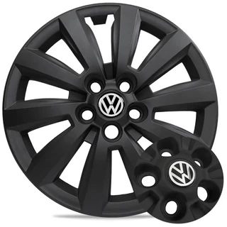 Calota Aro 15 Polo Fox Spacefox 14/... 5 Furos Preto Fosco