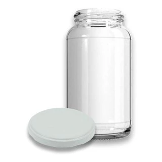 Pote de Vidro Para Conserva Ou Geleia 800 ml Tampa Branca Caixa com 12 Unidades