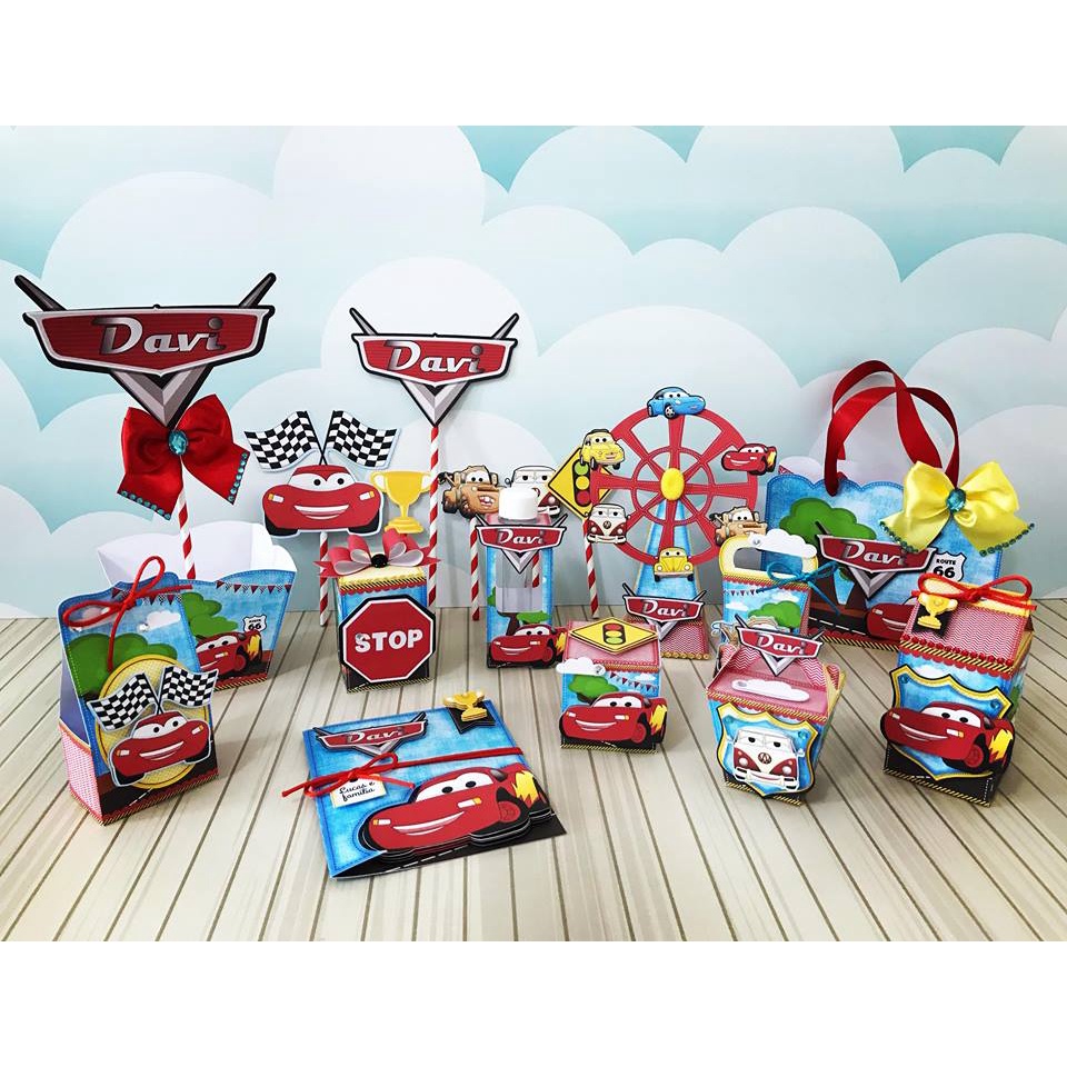 Kit festa lembrancinhas carros personalizados | Shopee Brasil