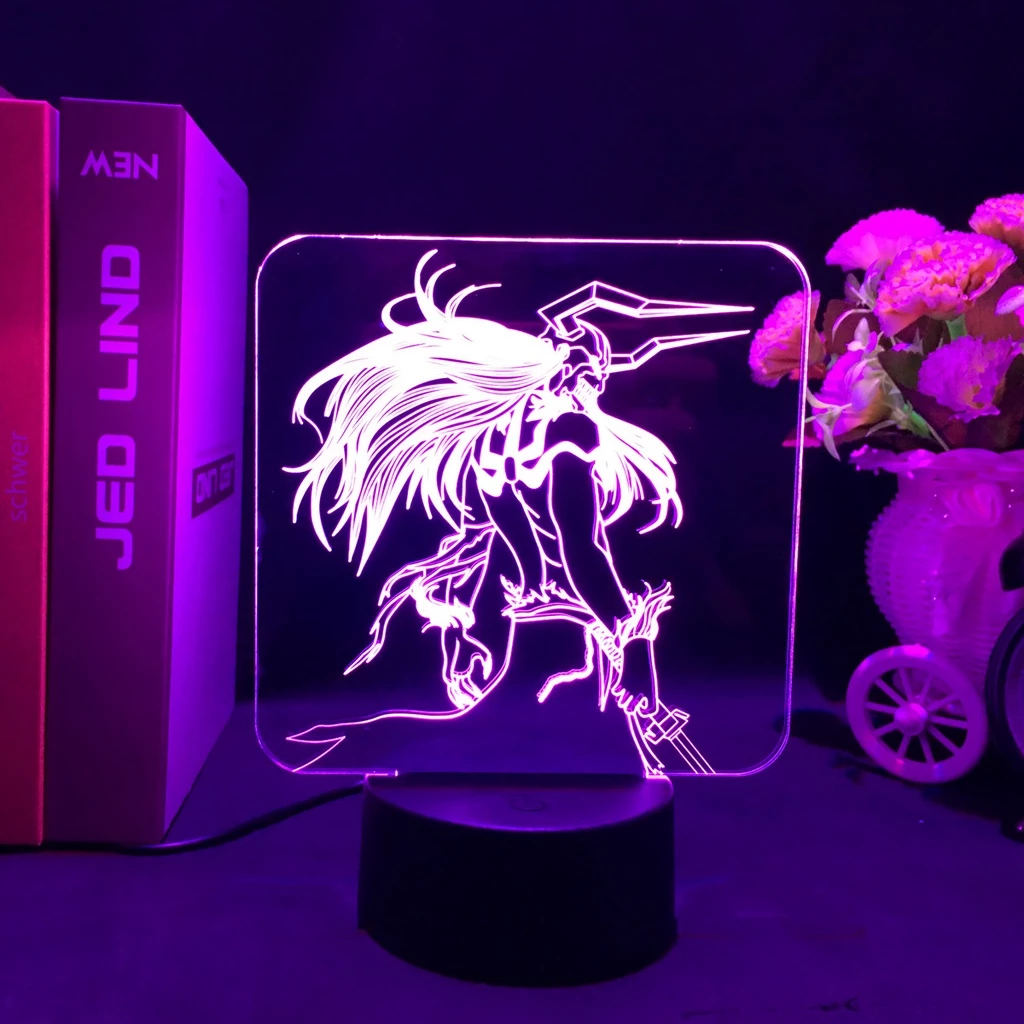 Lâmpada De Anime 3d Ichigo Kurosaki Cabeceira LED Para Decoração De Quarto Presente De Aniversário Frio Enfeites De Desenho Animado Em Acrílico