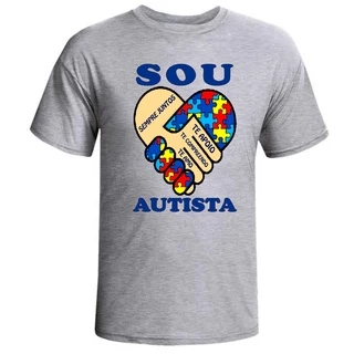 Camiseta unissex sou autista camisa autismo promoção