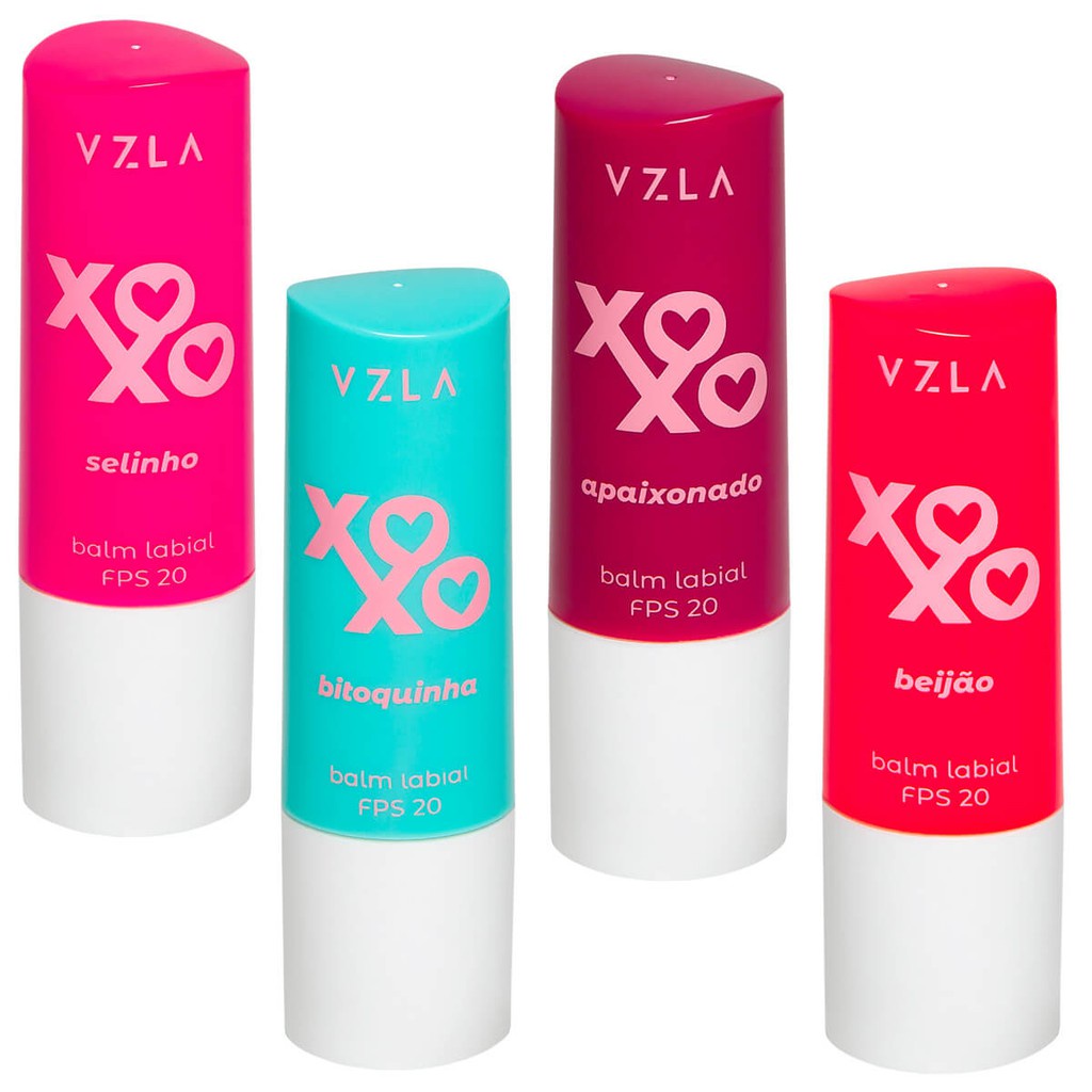 Lip Balm Labial Xoxo 4g - FPS 20 - 100% Vegano - Vizzela VZ27