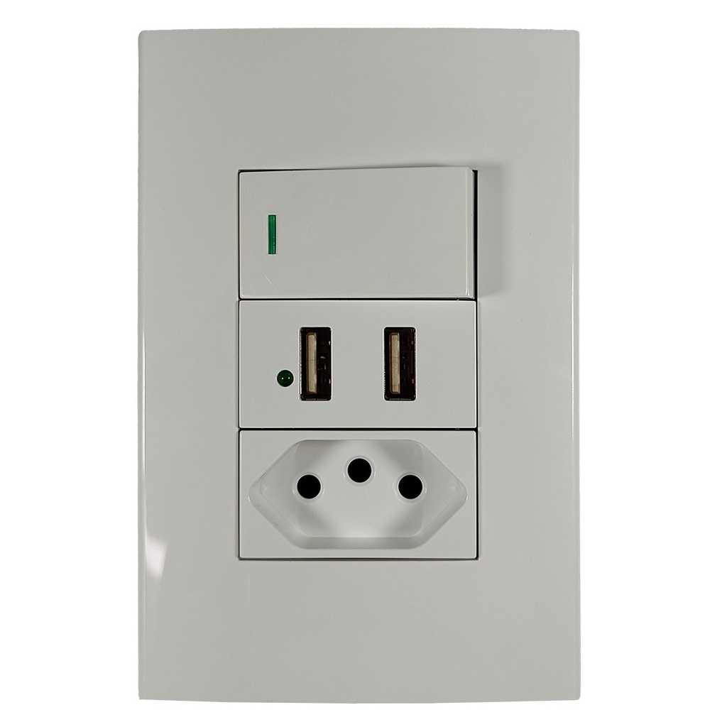 Tomada Usb Duo Com Interruptor - Ilsank