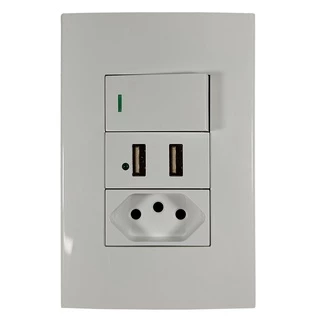 Tomada Usb Duo Com Interruptor - Ilsank