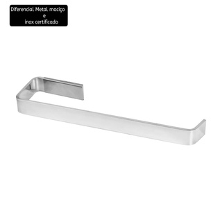 Porta Toalha de Rosto Modelo QUADRADO Alumínio 21cm cod.014