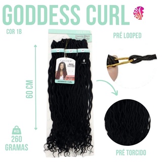 Cabelo Goddess Curl Faux Locs 260gr 70cm Cherey + Brinde