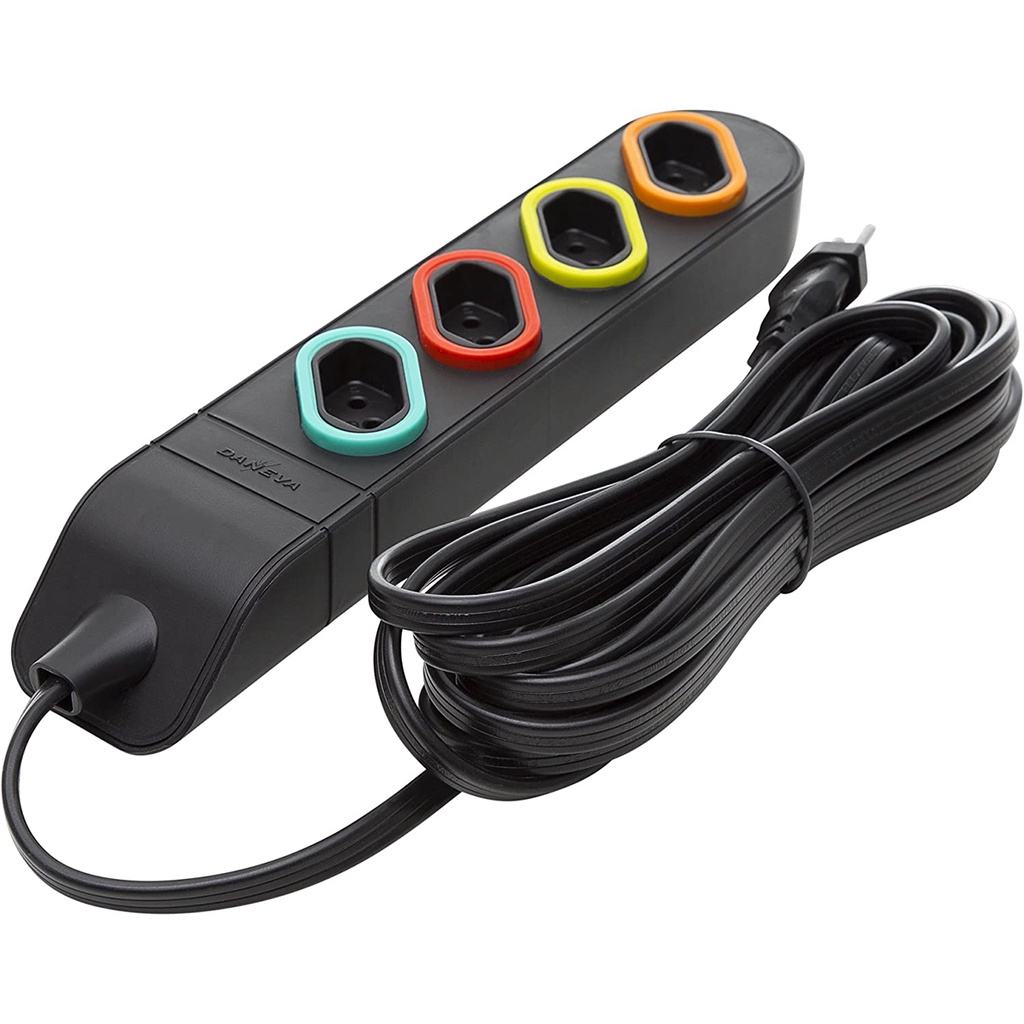 Extensão Elétrica Multi Tomada 3 Metros 10A Cabo PP 3 x 0.75mm² 3 Pínos Legrand Daneva DN1844 / DN1845 / DN1846