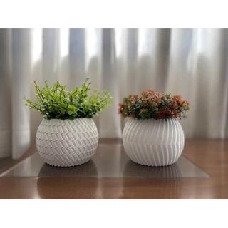 Kit 2 Vasos Cachepot Decorativos Para Plantas Artificiais ou Naturais