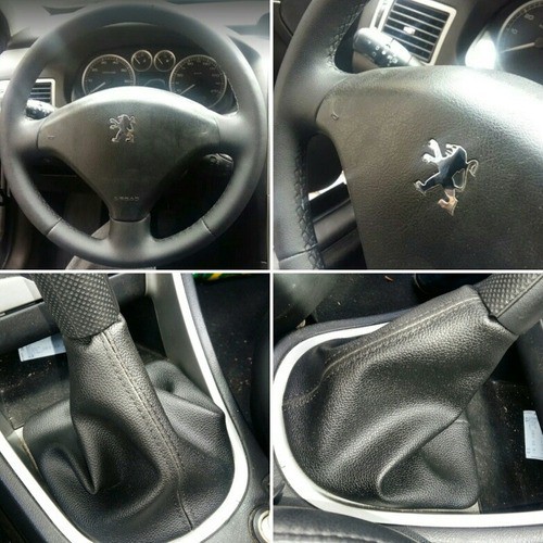 Kit Capa Volante Costurar Peugeot 307 + Coifa Câmbio Lisa