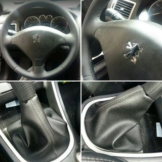 Kit Capa Volante Costurar Peugeot 307 + Coifa Câmbio Lisa