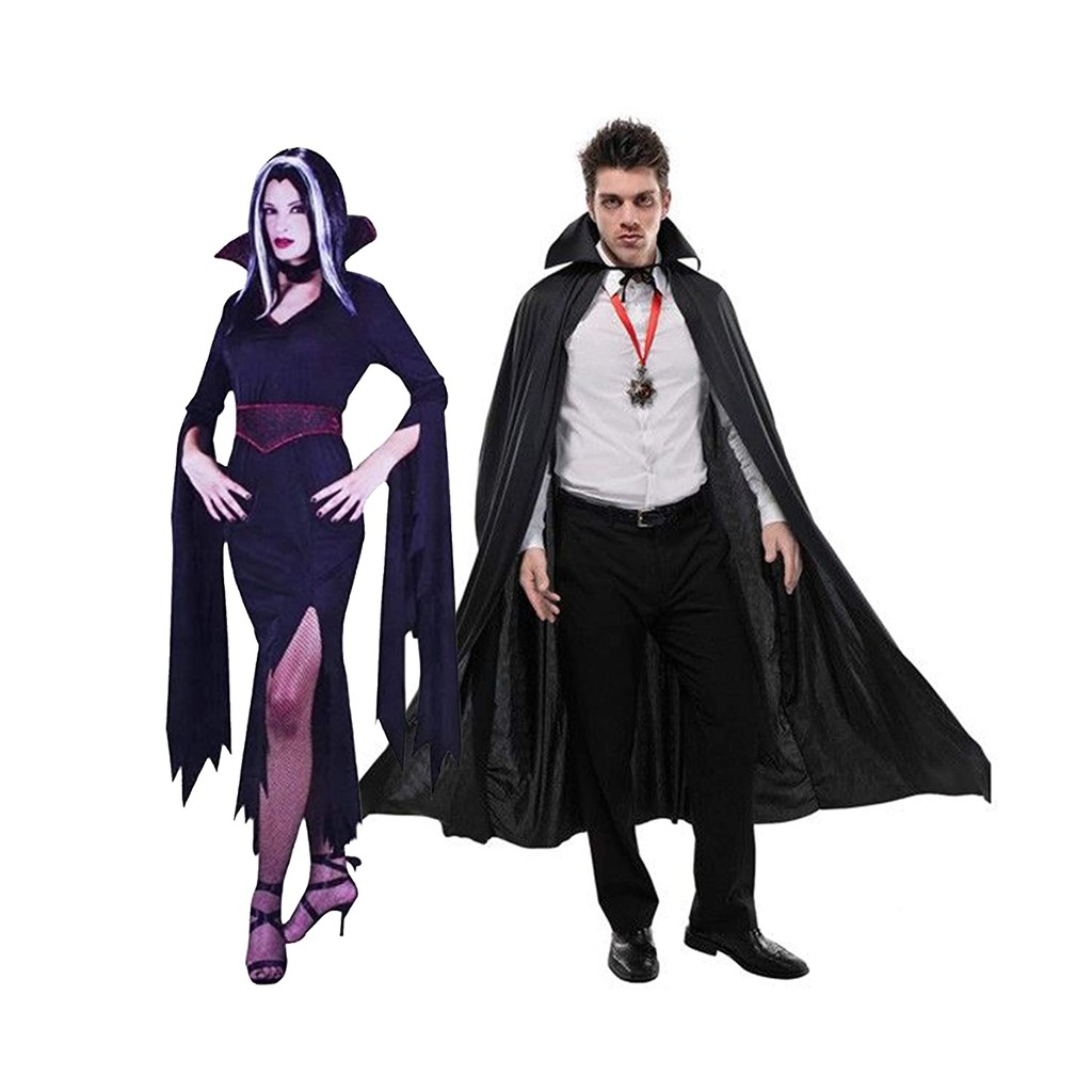 Fantasia Halloween Vampira Black Maravilhosa Feminina + Capa