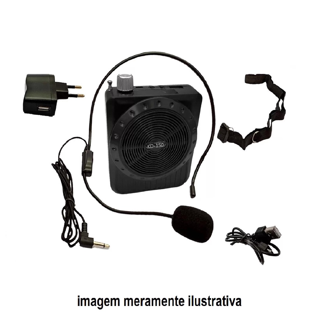 MEGAFONE / KIT PROFESSOR AMPLIFICADOR DE VOZ PORTÁTIL PRETO - INOVA