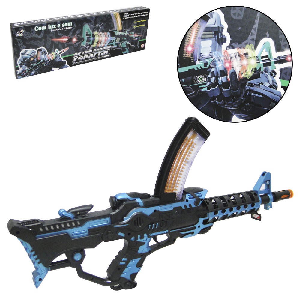Metralhadora Pistola Brinquedo Tipo Nerf Luz Som Camuflada com o Melhor  Preço é no Zoom
