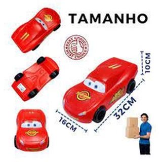 Carro Relâmpago Mcqueen Plástico Tamanho Grande 32cm