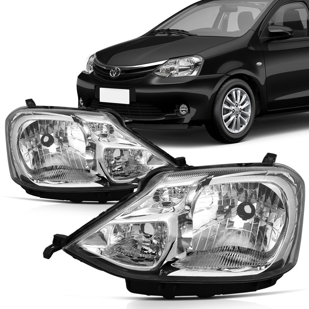 Par Farol Etios 2013 2014 2015 2016 2017 Foco Simples Carcaça Preta ...