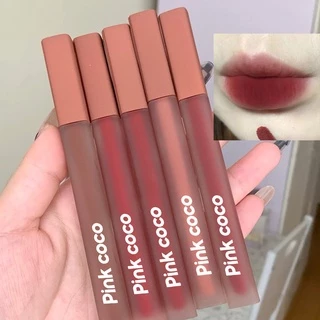 Pink Coco Cute Lip Mud Creamy Matte Cremoso Mate Natural De Longa Duração Tinta À Prova D