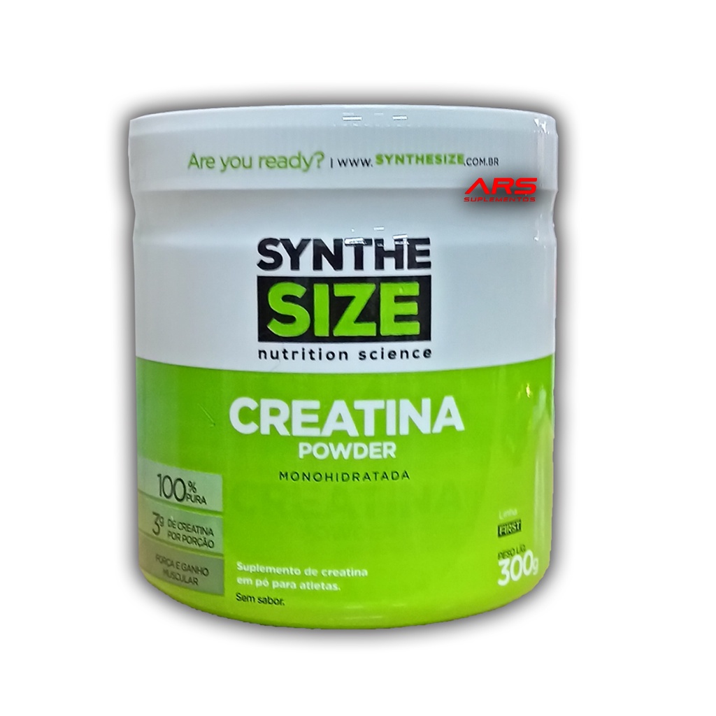 Creatina Powder Monohidratada 300g Synthesize Shopee Brasil