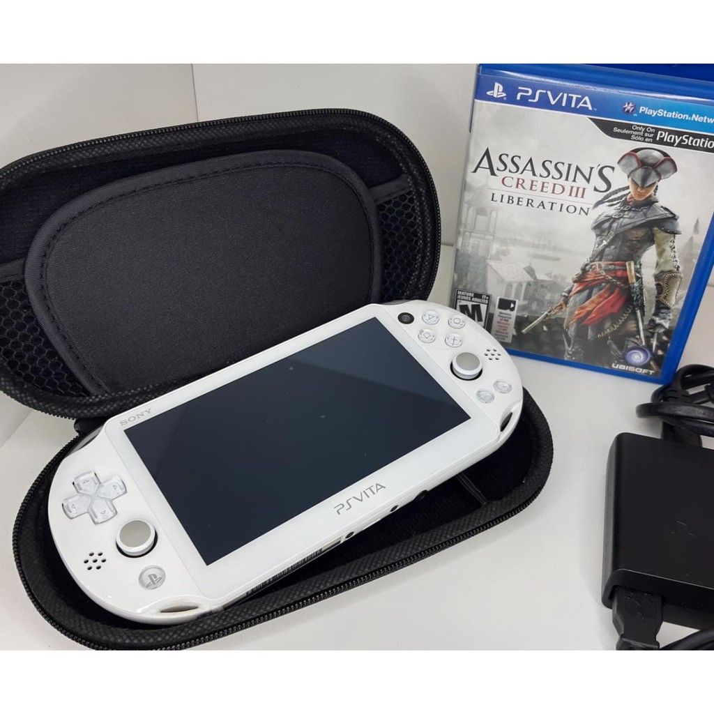 PS Vita Slim Branco Completo com caixa + Jogo incluso