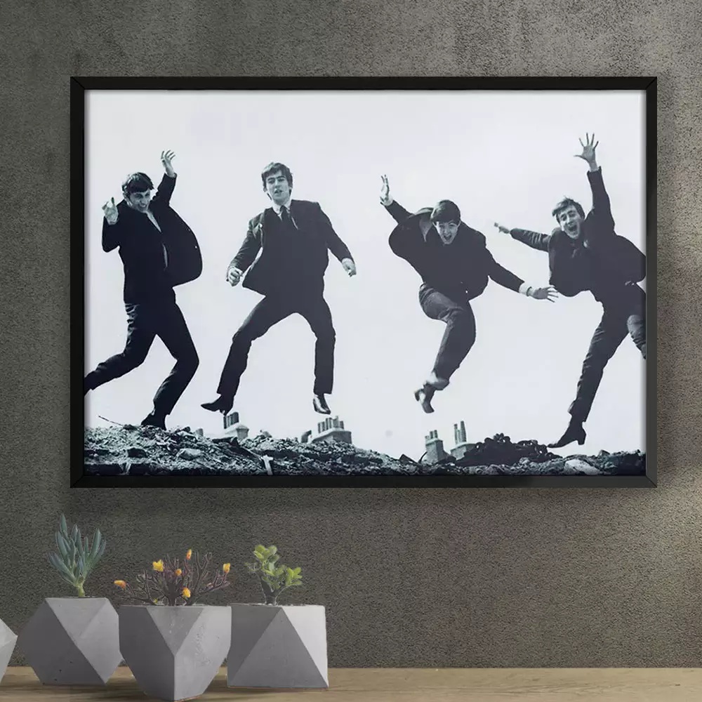 Quadro Decorativo The Beatles Preto e Branco Retro | Shopee Brasil