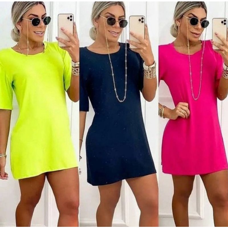 Vestido estilo camiseta store regata