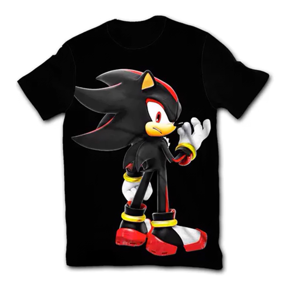 Camisa Temática Infantil Masculino Preto Sonic - Loja Online I