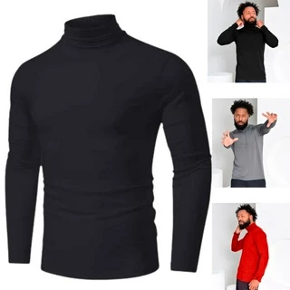 Camisa Blusa Masculina Manga Longa Camiseta Segunda Pele Proteção Solar Fator 50 UV Gola Alta