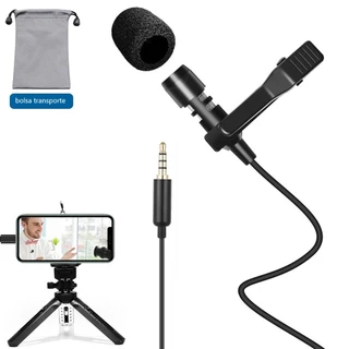 Microfone Lapela P3 3,5mm Para Celular Computador Tablet