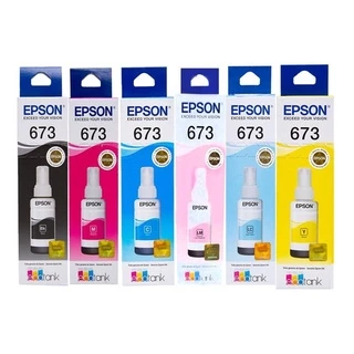 Kit Com 6 Refis De Tinta Epson 673 Original L800 L805 L810