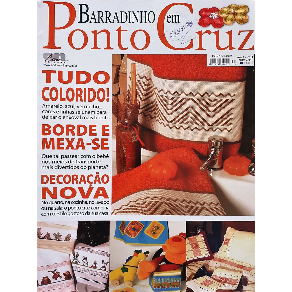Bordados em Ponto Cruz Letras Pezinhos de Bebê: Onde Comprar | BuscaProdutos