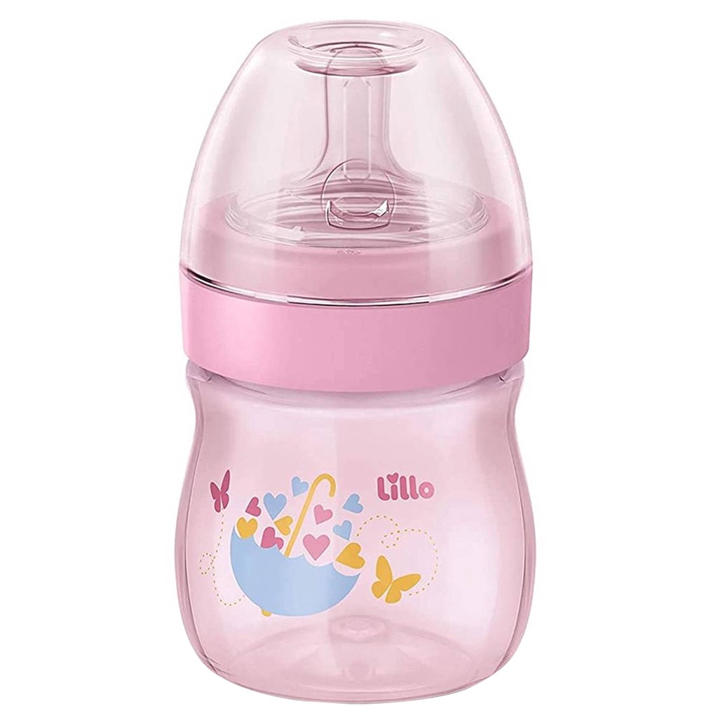 Mamadeira Bebê Silicone Antivazamento 150mL De 0 A 6 Meses Cinturado ...