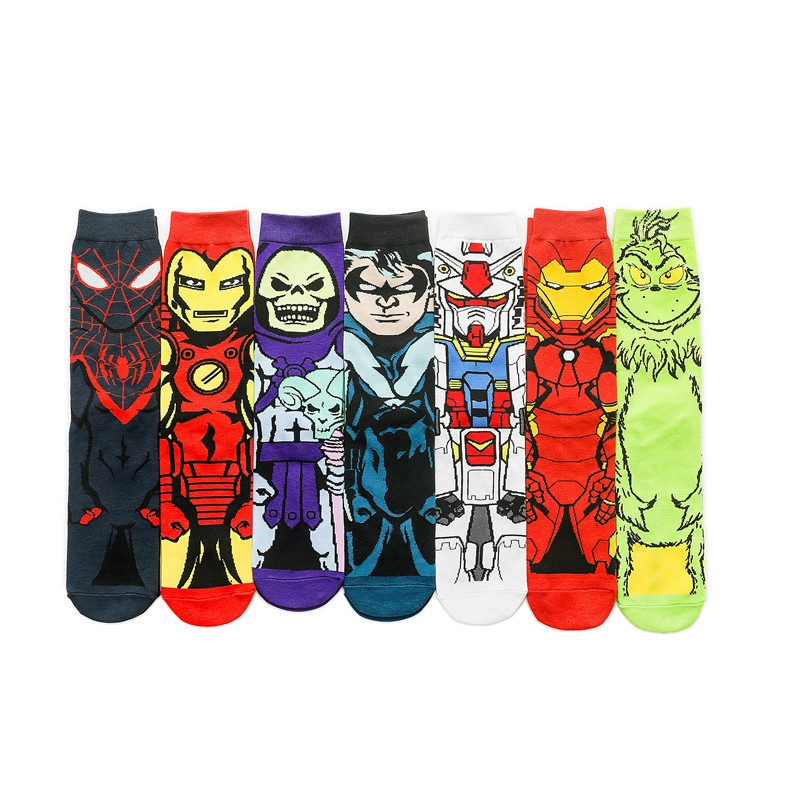 PROMOÇÃO) 5 Pares de Meias Homem-aranha - Tamanho: 09 a 14 anos