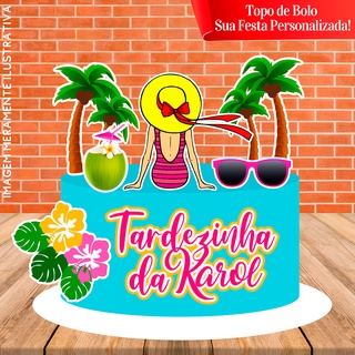 Topo Tardezinha R54 p/ bolo 25cm